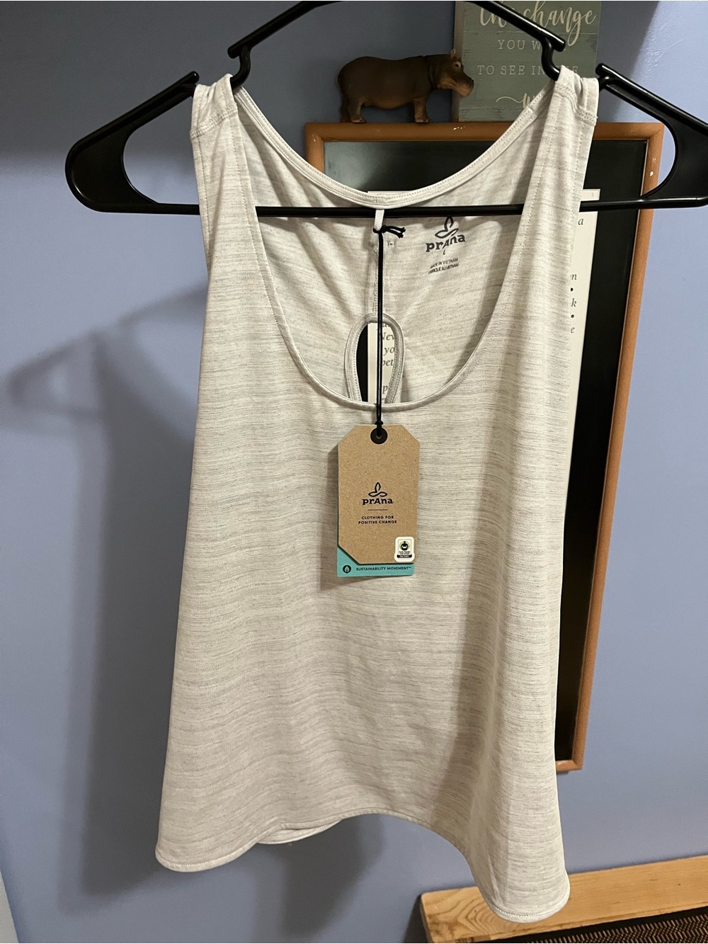Prana Lightweight Cream Scoop‑Back Tank Top